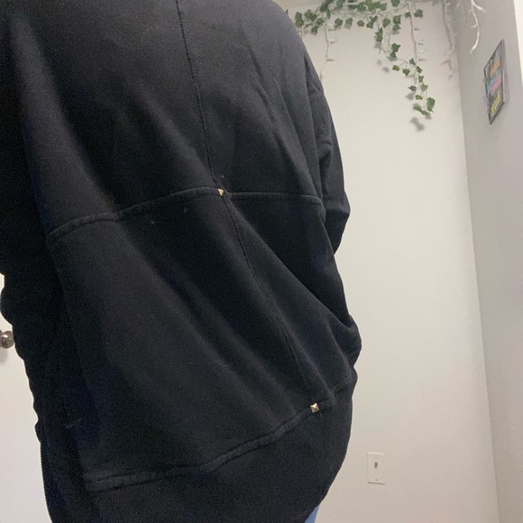 ARITZIA WILFRED Diderot Black Sweater Open-Front Cocoon Cardigan - Picture 3 of 7